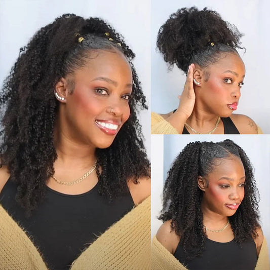 No Weft Afro Curly Hair Bulk Knotless Human Braiding Hair Unprocessed Virgin Human Hair Weaving