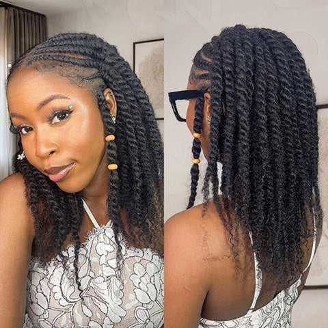 No Weft Afro Curly Hair Bulk Knotless Human Braiding Hair Unprocessed Virgin Human Hair Weaving