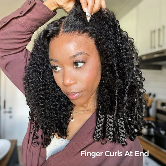 Burmese Curly Hair 9x6 T Part Lace Glueless Human Hair Wigs For Women 250% Density Deep Part Wig