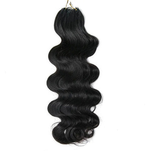Body Wave Crochet Braid Human Hair Extensons 50g/piece Lightweight Feather Soft Body Wave Hair Extensions For Boho Braid Easy Install