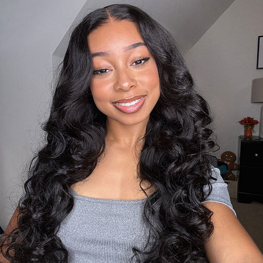 $100 Off Body Wave Human Hair 10x6 Lace Front Wear Go Glueless Wigs For Women