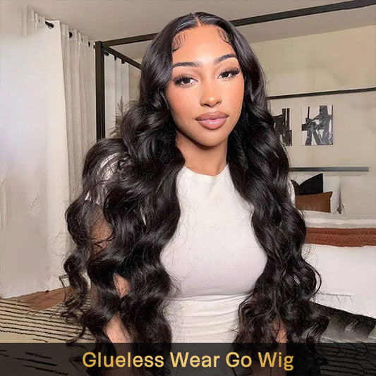 VSHOW Body Wave Hair 4x6 Transparent Lace Wigs Wear Go Glueless Wigs 180% Density