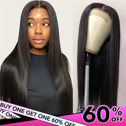 VSHOW Closure Wig 4x4 Closure Straight Hair Wig Human Hair Lace Wigs