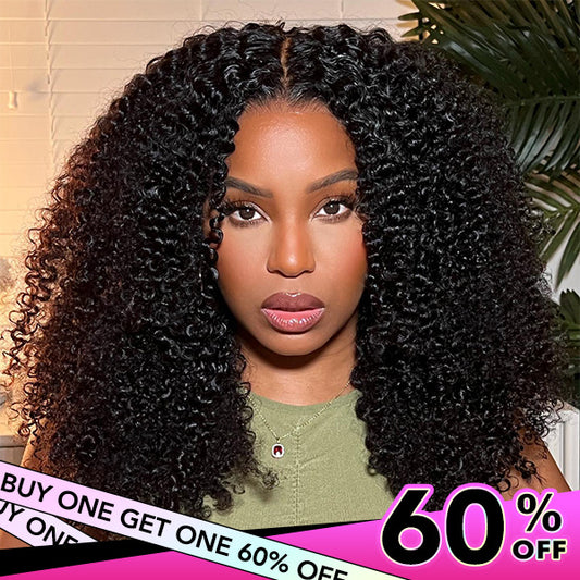 Pre-cut Lace Kinky Curly Wear Go Wigs 100% Human Hair Wigs 4x6 HD Lace Wigs