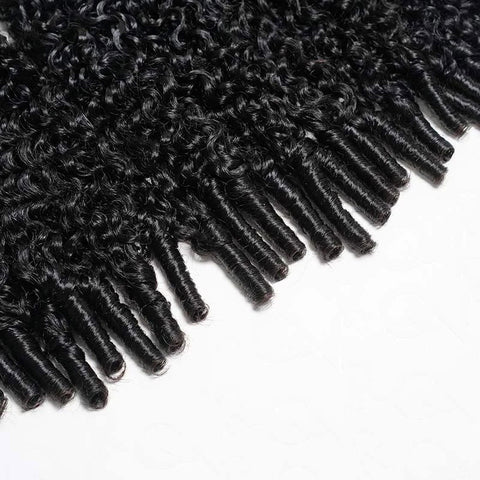 Vshow Burmese Curly Crochet Hair Natural Black Machine Made Feather Soft Curly Hair Bundles
