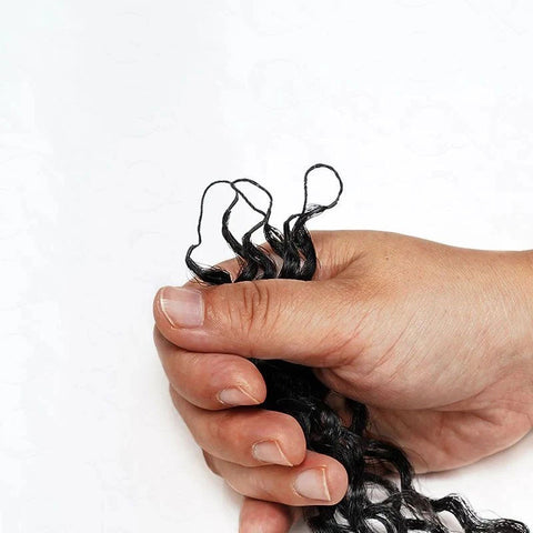 Vshow Burmese Curly Crochet Hair Natural Black Machine Made Feather Soft Curly Hair Bundles