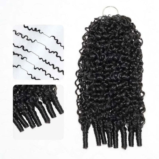 Vshow Burmese Curly Crochet Hair Natural Black Machine Made Feather Soft Curly Hair Bundles
