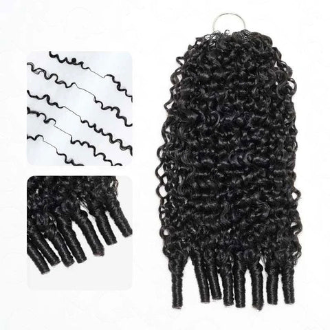Vshow Burmese Curly Crochet Hair Natural Black Machine Made Feather Soft Curly Hair Bundles