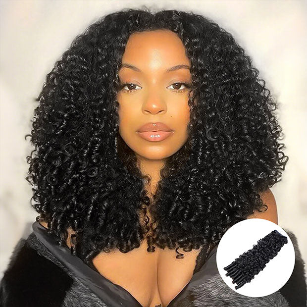 Double Curly Burmese Curly Human Hair Bundles 100g Double Weft 10-30inches – VSHOW HAIR