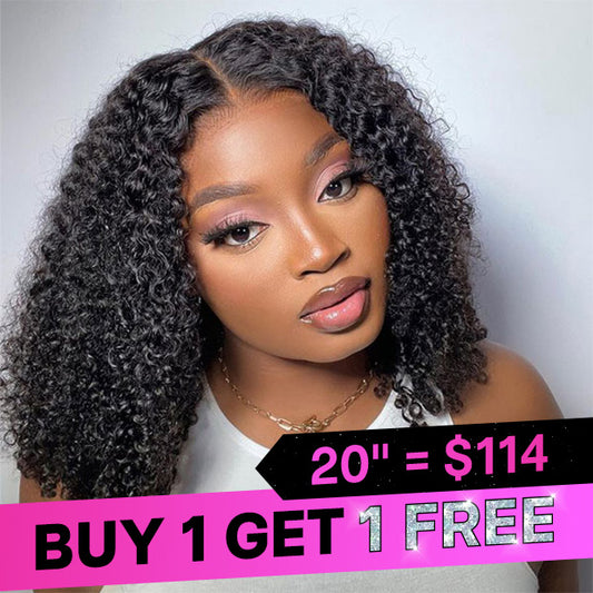 Vshow Kinky Curly Hair Wear Go Glueless Human Hair Wigs 4x6 HD Lace Wigs