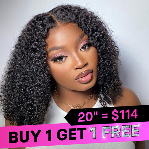 Vshow Kinky Curly Hair Wear Go Glueless Human Hair Wigs 4x6 HD Lace Wigs