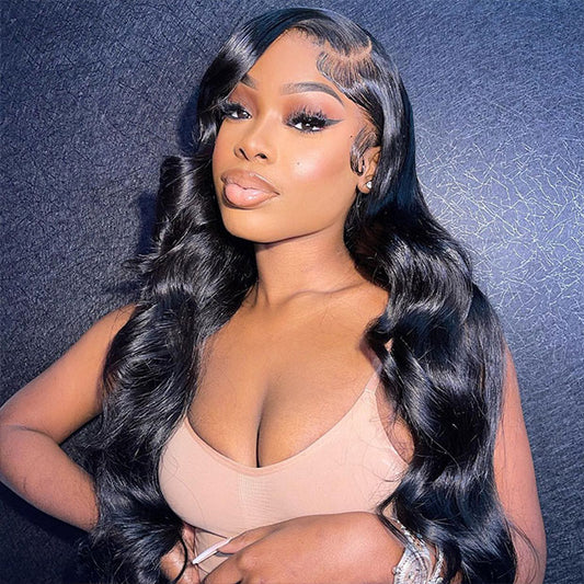 Body Wave Glueless Pre-Cut Lace Frontal Wear Go Wig 9x6 T Part Lace Human Hair Wigs With Drawstring