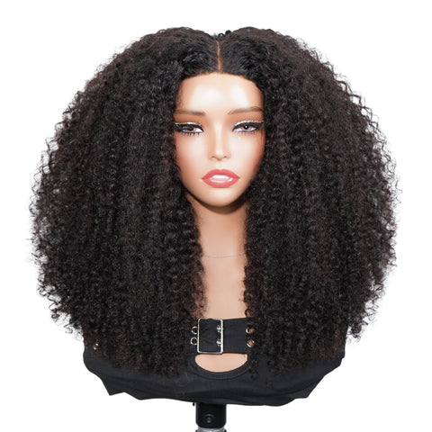 Pixie Curly Crochet Lace Wig 9x6 Skin Lace Human Hair Wigs With Breathable Mash Cap