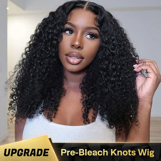 VSHOW 4x4/5x5 HD Lace Wig Bleached Hair Knots Deep Wave Human Hair Wigs 150% Density