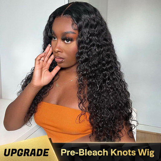 VSHOW Bleached Knots Wigs HD Lace Deep Wave Human Hair Lace Frontal Wigs