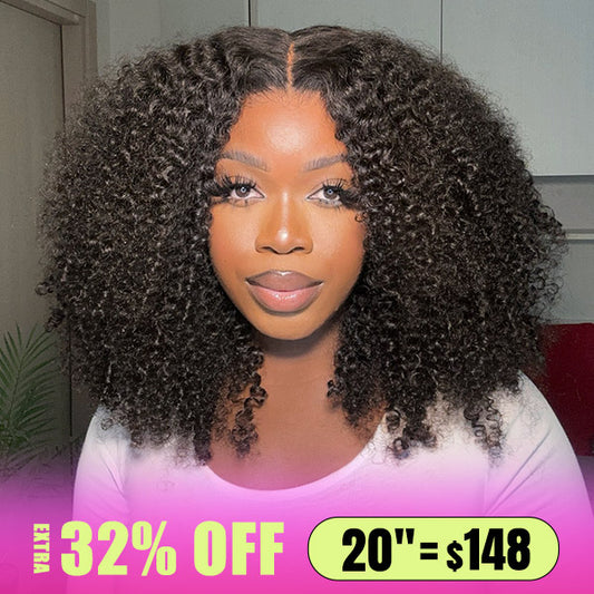 24 Hours Ship Out Afro Curly Wear Go Wig Glueless Human Hair Wigs Pre Cut HD Lace