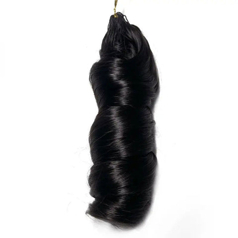 Vshow French Curls Braid Human Hair Extensions Feather Soft Crochet Braid Human Hair Invisible String Miracle Knots Style for Boho Braids Pre Seperated Easy Install