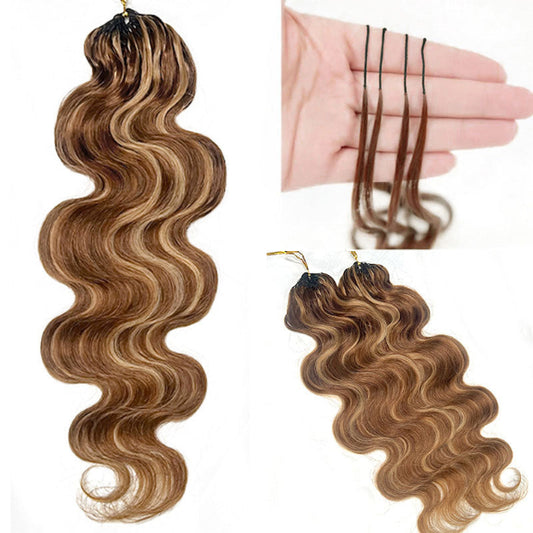 Highlight Color Body Wave Human Hair Crochet Hair Extensions Pre Seperated Hair Easy Install Crochet Braid Hair Feather Soft