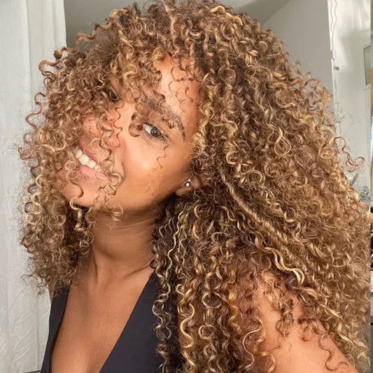 Vshow Kinky Curly 360 Glueless Wigs With Invisi Drawstring Curly Human Hair Wigs