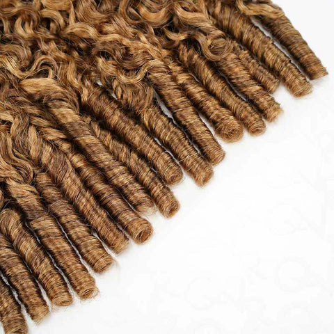 Knotless Highlight Burmese Curly Crochet Braid Human Hair For Miracle Knots Feather Soft for Easy Install