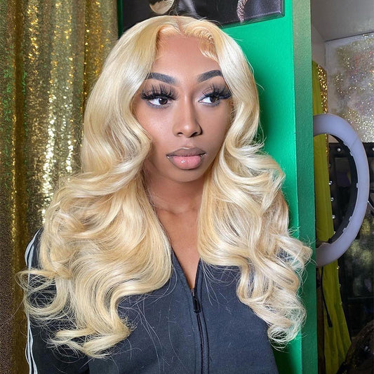 Vshow 613 Honey Blonde Body Wave Hair Wear Go Glueless Wigs Pre-cut Lace Wigs