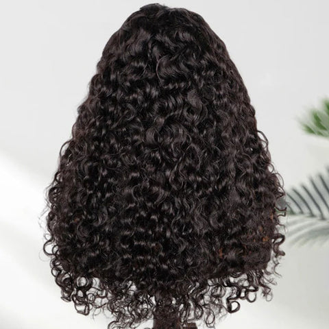 VSHOW Indian Curly Wear Go Glueless Human Hair Wigs Pre Bleached&Pre-cut Lace Front Hair Wigs With Drawstring 250% Density