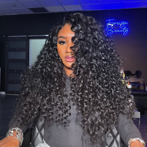 Vshow Indian Curly 3 In 1 Half Wigs Natural Blend Human Hair Wigs With Drawstring Flip Over Curly Hair Glueless Wigs