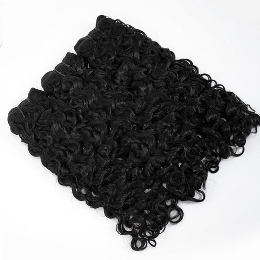 Vshow Hair Indian Curly Human Hair Bundles Double Weft Curly Hair 1/3/4Pcs Full& Natural 100g Human Hair Defined Twist Curly