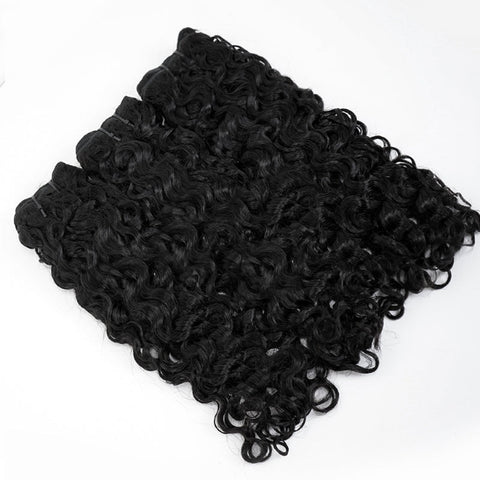 Vshow Hair Indian Curly Human Hair Bundles Double Weft Curly Hair 1/3/4Pcs Full& Natural 100g Human Hair Defined Twist Curly