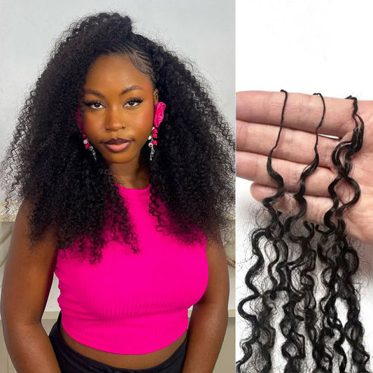 Vshow Kinky Curly Crochet Braid Hair Extensions Affordable Kinky Curly Human Hair Bluk For Boho Braid Feather Soft Hair