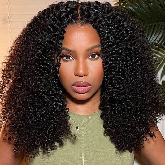 Pre-cut Lace Kinky Curly Wear Go Wigs 100% Human Hair Wigs 4x6 HD Lace Wigs