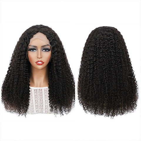 VSHOW Curly Hair Invisible Swiss HD Lace Kinky Curly HD Undetectable Transparent Lace Frontal Wigs
