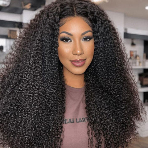 Pre-cut Lace Kinky Curly Wear Go Wigs 100% Human Hair Wigs 4x6 HD Lace Wigs