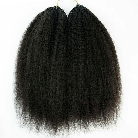 Kinky Straight Crochet Human Hair Pre Separated Knotless Hair Extensions Reusable Feather Soft
