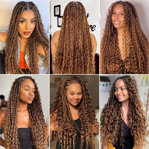 Ombre Highlight Deep Wave Hair Bulk For Boho Braiding Human Hair Styles No Weft Curly Hair Weaving