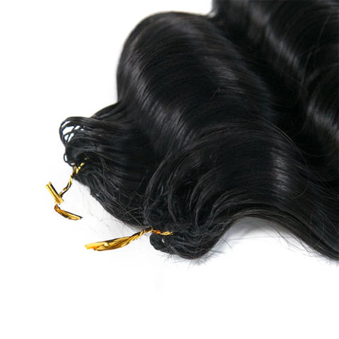 Loose Deep Wave Crochet Braid Human Hair Extensions Pre Seperated Feather Soft 50g/Piece Loose Curly Human Hair Braid Hair For Women Easy Install Hair Pieces