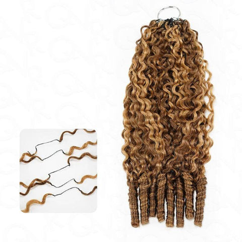 Knotless Highlight Burmese Curly Crochet Braid Human Hair For Miracle Knots Feather Soft for Easy Install
