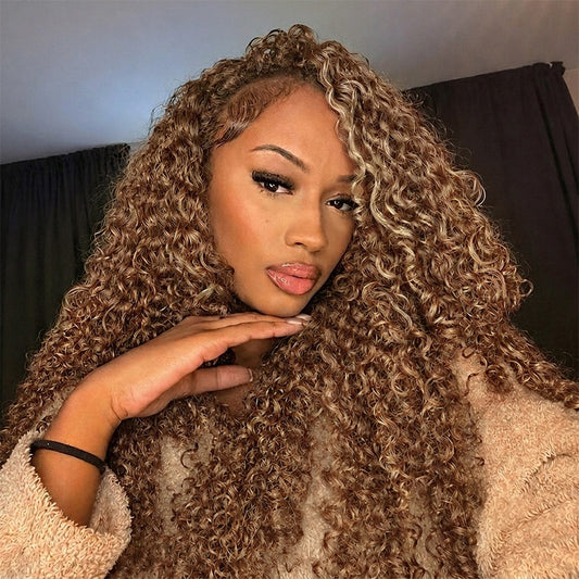 Ombre Highlight Kinky Curly Crochet Hair Extensions Cheap Colored Kinky Curly Crochet Braid Human Hair Pre Seperated Feather Soft