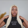VSHOW Honey Blonde Hair #613 Color Straight Human Hair Transparent Lace Front Wigs 180% Density