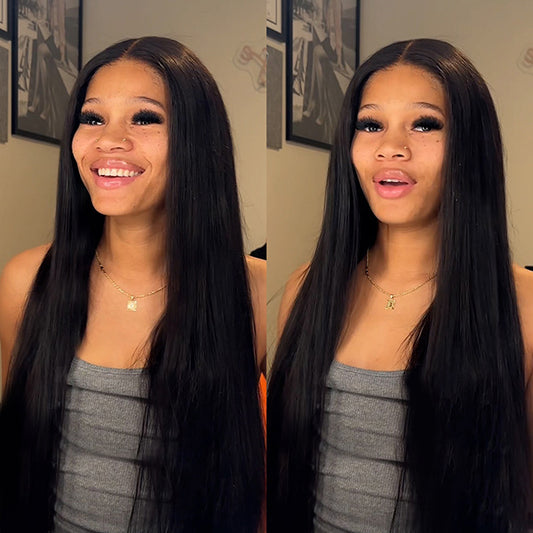 VSHOW Straight Hair 10x6 Lace Front Wigs Bleached Knots Glueless Wear Go Wigs Pre-cut HD Lace Wigs