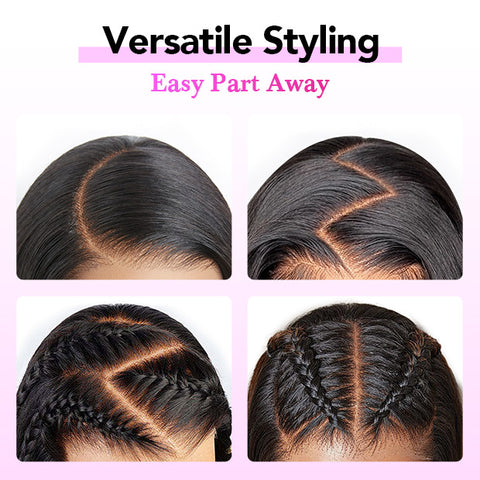 VSHOW Kinky Curly Ear To Ear Wear Go Glueless Human Hair Wigs Bleached Knots 13x6 Pre Cut Lace Front Wigs With Drawstring