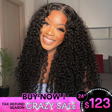 [Fast Shipment]Vshow Glueless 4x6 Swiss HD Lace Wigs Deep Wave Wear Go Wig Human Hair 180% Density