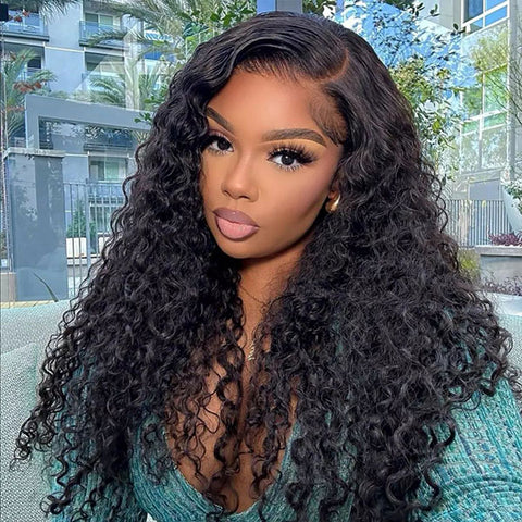 VSHOW Water Wave Mini Bleached Knots Wear Go Wigs 7x5 Larger HD Lace Wigs For Women