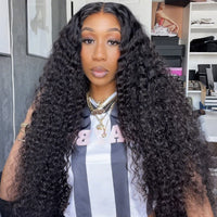 VSHOW Water Wave Mini Bleached Knots Wear Go Wigs 7x5 Larger HD Lace Wigs For Women