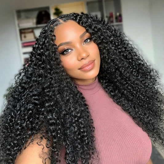 Water Wave Pre Looped Crochet Human Hair Extensions Feather Soft Braid Hair For Miracle Knots 50g/Piece