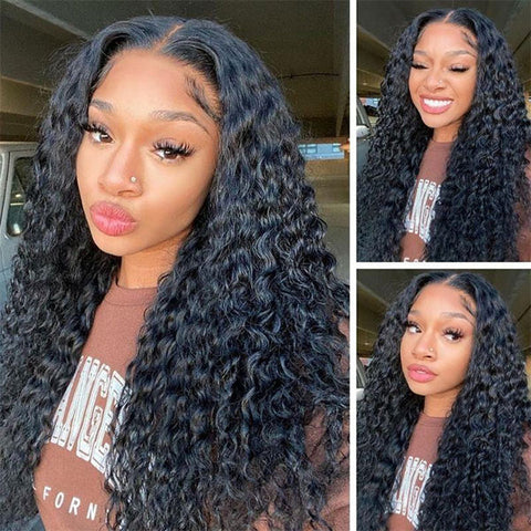 Vshow Water Wave4x4 Lace Wigs Wear Go Glueless Wigs For Beginners 180% Density