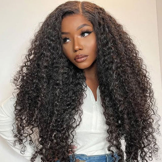 Water Wave 9x6 T Part Lace Human Hair Glueless Wigs With Drawstring Pre Cut Lace Natural Hairline