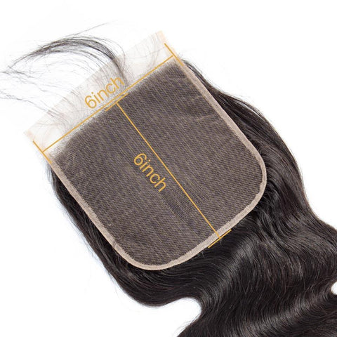 VSHOW HAIR Premium 9A Mongolian Human Virgin Hair Body Wave 3 Bundles with Pre Plucked Closure Deal Natural Black
