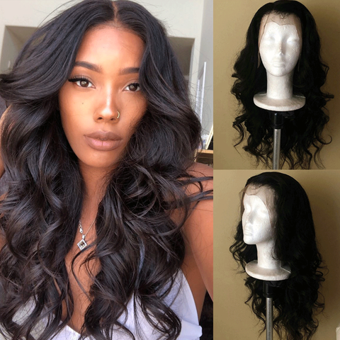 VSHOW Body Wave Full Lace Wig Pre Plucked Natural Black