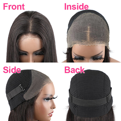 VSHOW Glueless Wigs Swiss HD Lace Front Wigs 13x4 Lace Human Hair Wear Go Wig 180% Density